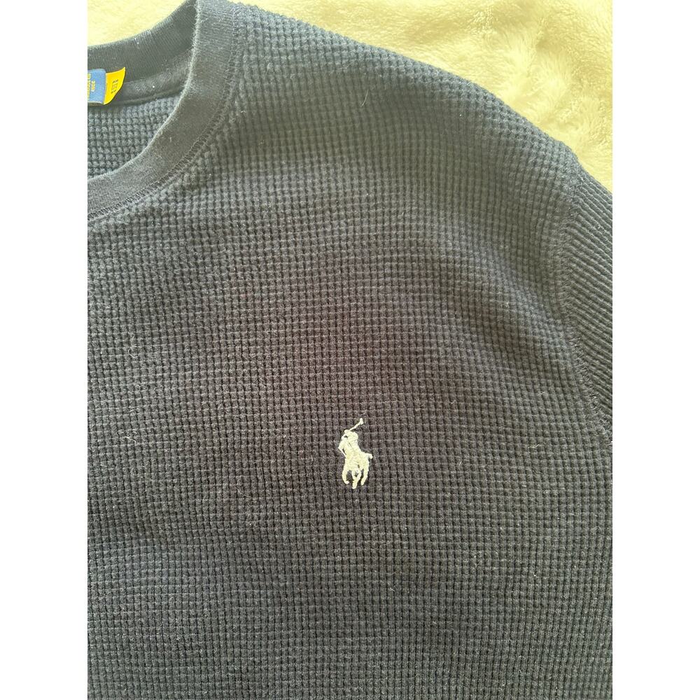 Polo Ralph Lauren Mens Ralph Lauren Waffle Knit Thermal Top, Navy XLT - Picture 3 of 7
